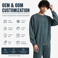Sweat-shirt col rond 420 GSM délavé effet neige, coupe ample, lourd, style vintage américain, pull pour homme, marque privée