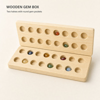 Boîte à bijoux en bois massif faite à la main, organiseur de bureau en bambou, rangement pour maquillage, support en bois dans un emballage en boîte, boîte à bijoux en bois