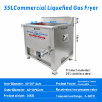 Friteuse professionnelle au gaz GPL Hansu 35L à double température avec affichage numérique et contrôle de la température, idéale pour les camions de restauration rapide