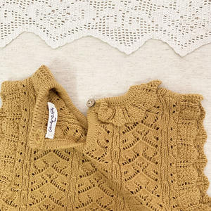 Suéter Cárdigan de Punto Vintage para Bebés y Niñas Pequeñas, Invierno 2022, Ropa Infantil al por Mayor 025AS22169 - Product Image 6