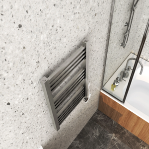 Sèche-serviettes mural électrique chauffant pour salle de bain avec minuterie et contrôle de température, 10 barres, à brancher (Or brossé) - Product Image 6