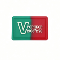 Étiquette en caoutchouc souple 2D en PVC, personnalisée avec logo, écologique, cousue, en relief, pour la vente en gros