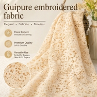 Guipure 100% coton dentelle tissu luxe blanc doux fleur mariée broderie dentelle haute qualité français Voile fleur dentelle