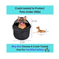 Asiento de Coche para Perros Pequeños OEM/ODM, Asiento Elevador Portátil para Mascotas, Plegable con Correa de Seguridad, Transportín de Viaje para Perros y Gatos