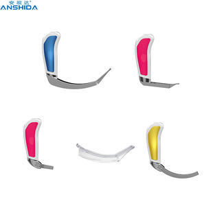 ANSHIDA Prix d'usine bon marché de l'anesthésie réutilisable Ensemble de vidéo-<span class=keywords><strong>laryngoscope</strong></span> portable réutilisable Intubation avec lame jetable - Product Image 4