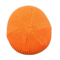 Bonnet en tricot côtelé souple style pêcheur avec revers, bonnet d'hiver chaud, couleur unie, unisexe, streetwear, broderie 3D