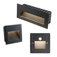 Lumière LED encastrée pour marches, extérieure, IP65, étanche, en aluminium, pour escaliers, parcs, cours, allées et coins de mur