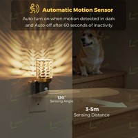 Lumière à détecteur de mouvement LOHAS 180 °   Veilleuse murale rotative avec détecteur de mouvement pour salle de bain et chambre à coucher