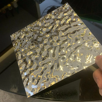 Feuille d'acier inoxydable d'ondulation d'eau estampée par couleur de miroir de 201 304 8K pour la décoration de plafond
