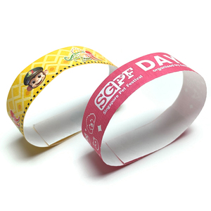 Promotional Party Supplies Wholesale Custom Waterproof Paper Wristband Festival Event Ticket Wrist Band