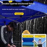 Tente de salon pliable robuste TianYi Tech pour l'extérieur, grand parasol à quatre coins, cadre hexagonal extra épais, protection solaire