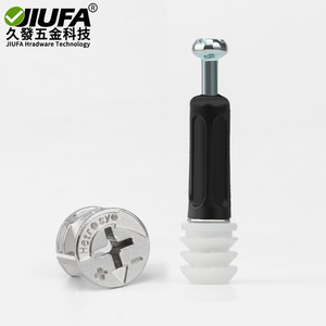 Jiufa Furniture Connector Screw Zinc Alloy Nickel Plating Easy Installation For Cabinet <b>Wardrobe</b> Assembly Parts - Product Image 2