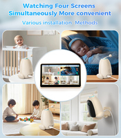 Moniteur bébé 7 pouces, moniteur bébé 2,4 GHz avec signaux vitaux par radar, écran HD et caméra intégrée, vision nocturne et détection des pleurs