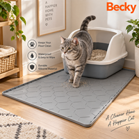 Tapis en silicone pour litière de chat, personnalisé, réutilisable, résistant à l'usure, imperméable, antidérapant, grand tapis pour litière de chat pour sol intérieur