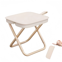 Tabouret pliant robuste, capacité de charge de 100 kg |   Tabouret portable léger de style sac à main avec fermeture éclair |   pour le camping, la pêche, la randonnée, les voyages et les loisirs