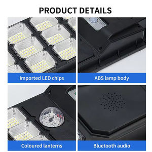 Lampadaires solaires avec indice d'étanchéité IP65 pour l'éclairage extérieur dans les jardins, les allées et les projecteurs - Product Image 3