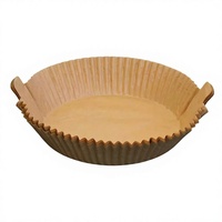 Papier sulfurisé jetable pour friteuse à air avec rebords, papier cuisson antiadhésif de qualité alimentaire, formes rondes de différentes tailles, personnalisable.