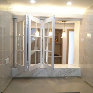 Ventanas correderas de vidrio con aislamiento grande, marco blanco plegable de aluminio, ventanas plegables dorwin - Product Image 4