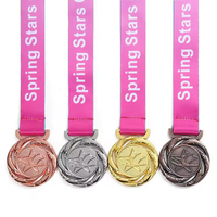 Médailles de sport personnalisées en métal moulé sur mesure pour filles, avec logo 3D, pour la danse, le marathon 5 km, la gymnastique, en or et bronze, à prix abordable