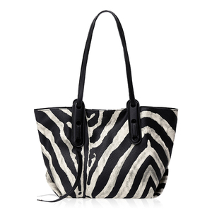 Hanke nouveautés grand sac à main loisirs épaule sac à bandoulière femmes rayures zébrées grande capacité sac fourre-tout en cui - Product Image 1