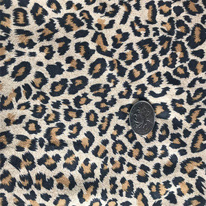 Tapicería de terciopelo de seda con estampado de piel de animal personalizada tela minky tapicería de leopardo tela de piel sintética - Product Image 2