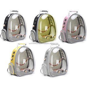 Factory Bird Carrier Bag <b>Backpack</b> Parrot Travel Bag Pet Carrier Cage Space Capsule Portable Bubble Bird <b>Backpack</b> with Perch - Product Image 2