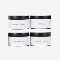 Petite quantité commandée, logo personnalisé, étiquette de marque, bougie parfumée en boîte dorée pour voyage