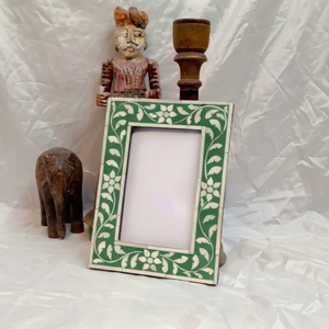 Marco de Fotos Moderno Hecho a Mano con Incrustaciones de Hueso, Diseño Floral Decorativo para Mesa, Decoración del Hogar, Regalo, Venta al por Mayor - Product Image 1