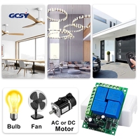 433Mhz pengendali jarak jauh nirkabel Universal AC110V 220V penerima modul 4CH Relay 4B pemancar untuk lampu Motor gerbang pintu garasi