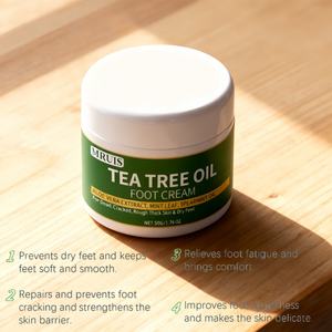 <span class=keywords><strong>Crema</strong></span> para Pies con Aceite de Árbol de Té al por Mayor, 50 g, Repara la Piel Muerta, Elimina la Piel Agrietada/Engrosada, <span class=keywords><strong>Crema</strong></span> Hidratante para el Cuidado de los Pies Anti-descamación - Product Image 2