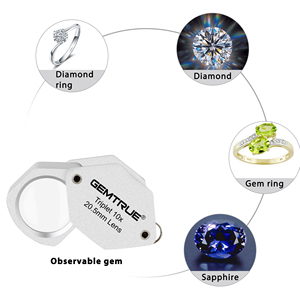 10X lupa triplete precisión lupa de diamante de 20,5mm con colores personalizados y grabado de logotipo - Product Image 1