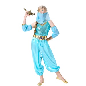Disfraz de Halloween de la <span class=keywords><strong>Princesa</strong></span> <span class=keywords><strong>Jasmine</strong></span> de la Región Occidental con Lámpara Mágica de Aladdín para Representaciones Teatrales - Product Image 6