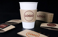 Sarung Cangkir Kopi Kertas Logo Kustom Idol Kpop, Sarung Cangkir Kopi Kertas Kraft, Sarung Cangkir Kardus Bergelombang untuk Minuman Panas