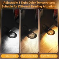 Lampe à pince flexible rechargeable Tsinye à intensité variable, protection des yeux, lampe de bureau à pince LED pour chambre à coucher, salon