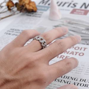 Anillos Cubanos para Mujer y Hombre, Plata de Ley 925, Dijes con Incrustaciones de Circonitas, Accesorios de Joyería - Product Image 5