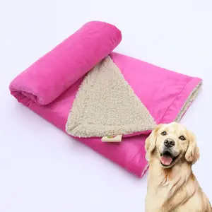 2023 vendita calda Fleece Soft Fluffy Warm Pet addensare Mat Dog Cat Plain coperta per cani di piccola taglia