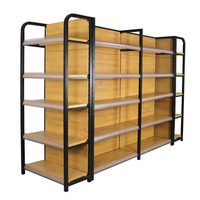 Étagère en bois d'acier de haute qualité utilisée pour l'affichage de divers types d'étagère de boutique de grain de bois de marchandises de supermarché