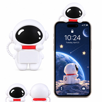 Figurines décoratives d'astronautes pour téléphone, boîte mystère adhésive, figurines miniatures décoratives de cosmonautes pour téléphone et ordinateur portable