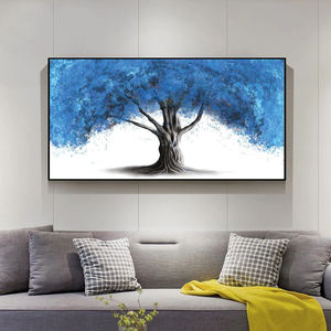Pintura <span class=keywords><strong>de</strong></span> árbol <span class=keywords><strong>de</strong></span> <span class=keywords><strong>la</strong></span> <span class=keywords><strong>Vida</strong></span> <span class=keywords><strong>Azul</strong></span> abstracto nórdico sobre lienzo, carteles <span class=keywords><strong>de</strong></span> arte <span class=keywords><strong>de</strong></span> pared, impresiones, imagen <span class=keywords><strong>de</strong></span> pared para sala <span class=keywords><strong>de</strong></span> estar y hogar - Product Image 6