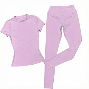 Pantalon de yoga long et respirant en Spandex/Polyester, anti-plis, taille élastique, collection Printemps/Été 2026 - Product Image 1