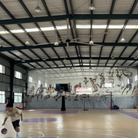 7.3m (24FT) PMSM motorisé grands ventilateurs de plafond HVLS Super flux d'air pour atelier de production de câbles AC électrique 380V tension