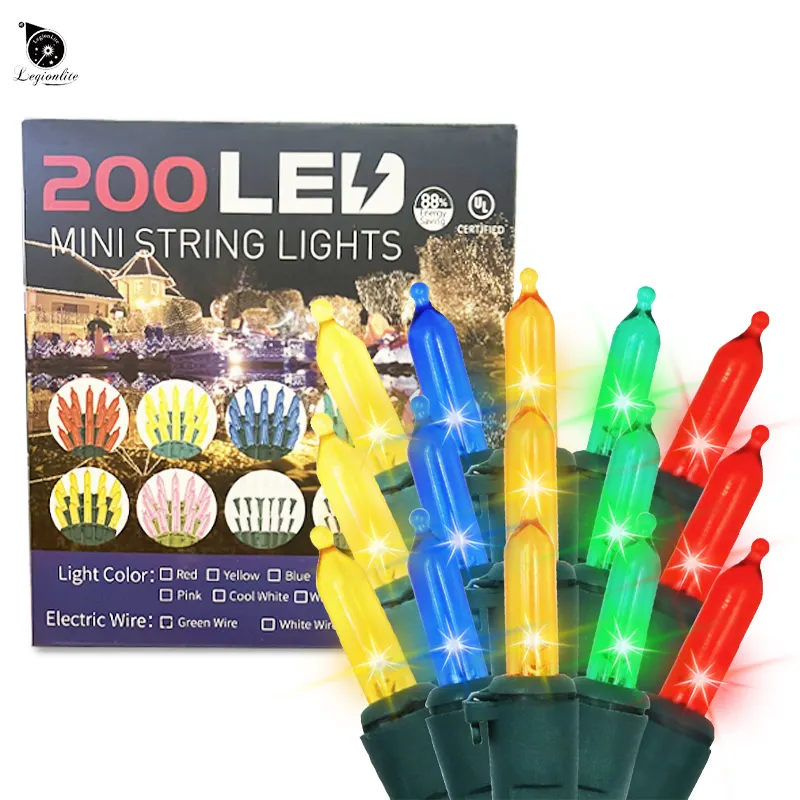 Guirlandes lumineuses LED C3 M5 certifiées UL/psa, Mini lampes de noël étanches à connexion commerciale