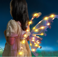 Ensemble de costumes lumineux à LED pour filles et enfants, ailes électriques, cosplay pour les fêtes.