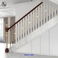 Balustrade d'escalier de style moderne Broches d'escalier en aluminium de nouvelle conception Intérieur Extérieur Pont Villa Hôtel Revêtement de sol Main courante Rampe