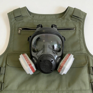 <span class=keywords><strong>Masque</strong></span> respiratoire multifonctionnel tactique en silicone résistant à la poussière et aux gaz, couvrant tout le visage - Product Image 3