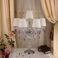 Lampe de table en cristal au style européen, design créatif simpliste, luminaire décoratif d'intérieur, idéal pour un salon ou une salle à manger