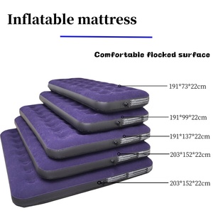 <span class=keywords><strong>Matelas</strong></span> gonflable extérieur de prix usine lit d'air de flocage portatif simple pour le voyage de camping avec le <span class=keywords><strong>matelas</strong></span> d'air intégré de pompe - Product Image 2