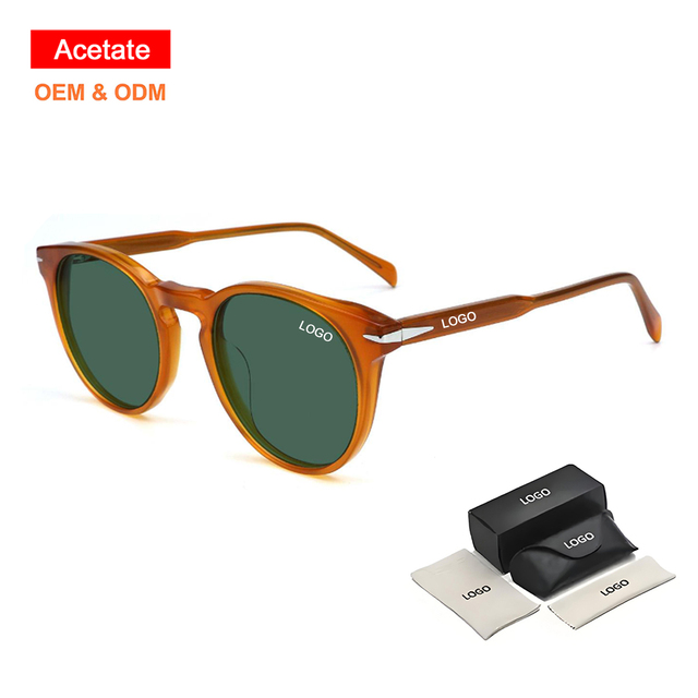 2026 New Fashion Acetate Sunglasses Handmade High Quality Classic Vintage Luxury Design Custom Brand  Classic