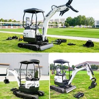 Mini-excavatrice compacte directe d'usine avec système hydraulique pour travaux agricoles, de jardinage, de terrassement et projets extérieurs