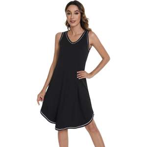 Chemise de nuit sans manches personnalisée pour femme en viscose de bambou douce, vêtement de nuit rafraîchissant, tailles S-XXL - Product Image 2